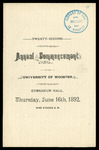 Twenty-Second Annual Commencement of the University of Wooster