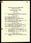 Schedule of Events 1926