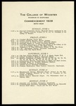 Schedule of Events 1928