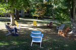 Socially Distanced Adirondack Chair Seating by Tobin Chin