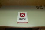 Gault Library Carrel Closure Sign by Tobin Chin