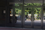 Lowry Center Main Entrance and Exit Doors by Tobin Chin