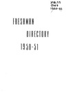 New Student Directory, 1950-1951