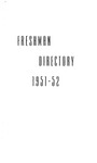 New Student Directory, 1951-1952