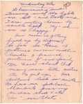 Letter from Mary to Family- Wednesday Nite Circa 1926 by Mary Behner