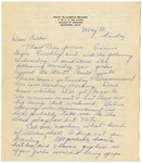 Letter from Mary to Parents- May 30, 1926