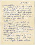 Letter from Mary to Mother- February 18, 1925 by Mary Behner