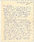 Letter from Mary to Family- Sunday Evening, circa 1926 by Mary Behner