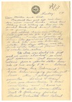 Letter from Mary to Mother and Dad - Sunday 3:30 circa 1926