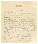 Letter from Mary to Folks - November 28, 1926