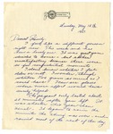 Letter from Mary to Family - Sunday May 15, 1927 by Mary Behner