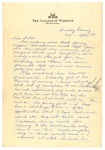 Letter from Mary to Folks - Sunday Evening circa 1927