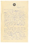 Letter from Mary to Folks - August 30, 1927