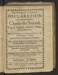 The Marquesse of Ormond's Declaration, Proclaiming Charles the Second, King of England, Scotland, France, and Ireland, & C. with His Summons to Colonel Jones for the Surrender of Dublin, and the Answer of Colonell Iones Thereunto. Also a Perfect Relation of Their Forces, and the Present Affairs of That Kingdom. Together with a True Copie of the Articles of Agreement Between the Said Marquesse, and the Irish by Ormonde, James Butler, Duke of, 1610-1688