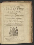 His Majesties Declaration to All His Loving Subjects, Concerning the Treasonable Conspiracy Against His Sacred Person and Government, Lately Discovered. Appointed to Be Read in All Churches and Chappels Within This Kingdom. / by His Majesties Special Command by England and Wales. Sovereign (1660-1685 : Charles II)