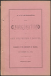 Addresses at the Inauguration of Rev. Sylvester F. Scovel as President of The University of Wooster by Sylvester F. Scovel and John Robinson