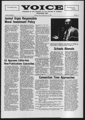 "The Wooster Voice (Wooster, OH), 1972-04-14" by Wooster Voice Editors